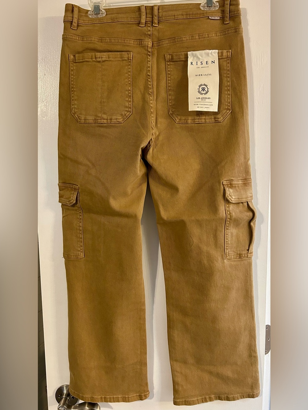 Women’s Risen brand Cargo Pants in Cocoa - Classic Workwear Style - Picture 4 of 9